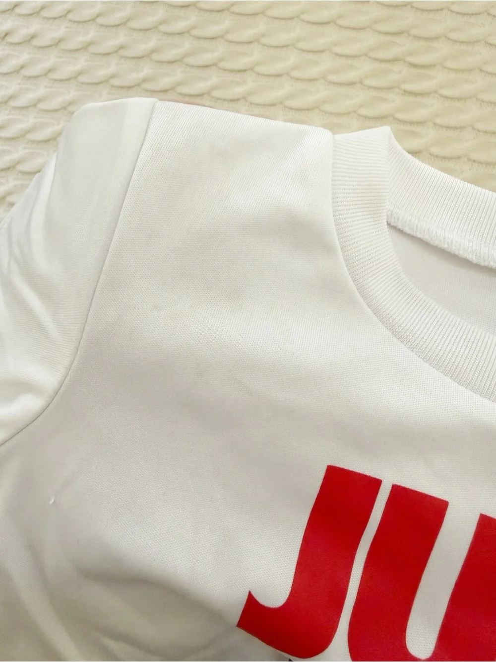 Nike White Tee with Red 